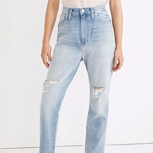 Madewell The Momjean in Gilford Wash: Ripped Edition